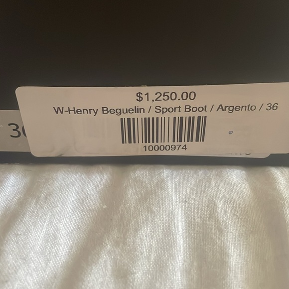 HENRY BEGUELIN Leather Sport Boot Argento Size 36!6 - Picture 9 of 11